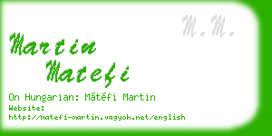 martin matefi business card