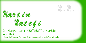 martin matefi business card